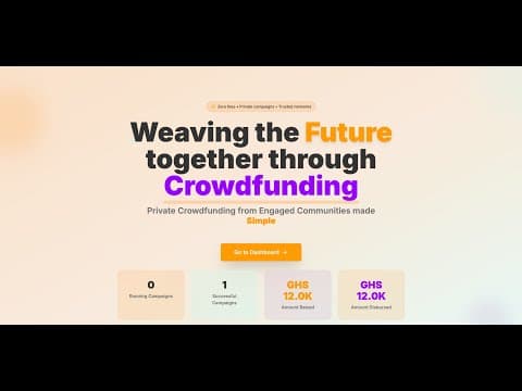 FundWeave – Weaving the Future together through Crowdfunding