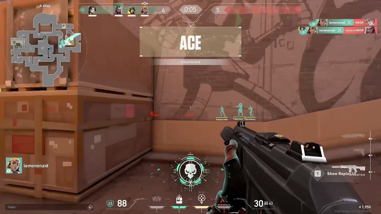 Replay of my first ever ACE – Valorant